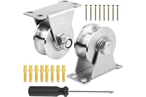 IIRC Umlenkrollen für Seile 2STK Hebekran Seilrolle, U-Nut-Stahl-Lenkrolle, Flaschenzüge Starke Tragfähigkeit Verdickter für Stahlseile Seileim Innen- und Außenbereich, Vorhänge