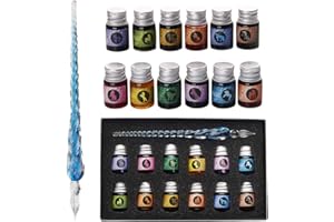 SERAKUKA Mancola Ma-13 - Set di 12 inchiostri colorati per arte, firme, calligrafia, disegno, decorazione, regalo