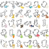 Joyoldelf Animal Cookie Cutters &ndash; 30 Pieces Cookie Molds, DIY Molds for Children for Fruit and Vegetable Sandwiches Funny, Pe