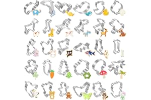 joyoldelf Lot de 30 Emporte-pièces Pâtisserie Noël en Acier Inoxydable pour Décoration de Gâteau Fondant Biscuit Cookie Pâtisserie, Cutter Forme pour Fruits Légumes Sandwich