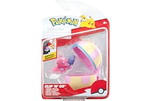 Pokémon PKW3631 Clip'n'Go Poké Ball Forgita & Heilball - Poké Ball Oficial con Figura de 5 cm