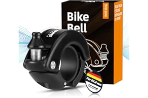 ICOCOPRO Sonnette de Vélo 100 dB - Son Clair et Fort pour Adultes et Enfants - Pour Poignée de 22,2 mm - Compatible VTT, Route, Scooter