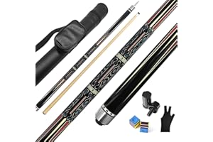 RAYNA GAMES Pool Cue Stick Billard Queue,58“ Pool-Billardqueue BillardStock 12,5 mm Lederspitze Cue Sticks for Pool Table,20OZ Pool Queue Stick Billard Queue Set für Anfänger professionelle Billardspieler