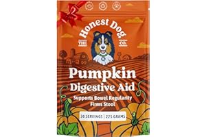 THE HONEST DOG CO Honest Dog Co. Pumpkin Powder for Dogs (225 Grams) - Create Delicious Pumpkin Puree - Fibre for Dogs - Stool Firm - Canned Pumpkin Alternative - Made in UK