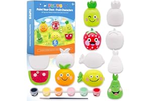 Funto Kit de pintura de frutas para pintar tus propias frutas, 13 piezas de arte y manualidades, proyectos de vapor, actividades creativas, juguetes de bricolaje, regalo para niños