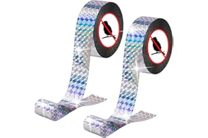 Axingqiwu Ruban Anti Pigeon, Ruban Repulsif Oiseaux, 2 Rouleaux Ruban Effaroucheur Oiseaux Bande, Repulsif Pigeon pour Balcon