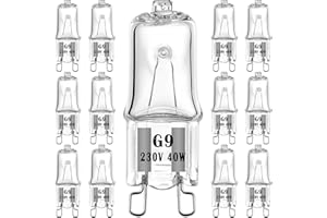 EKSAVE Lampadina alogena G9 40W 230V a 2pin, dimmerabile, bianco caldo (confezione da 12)