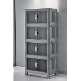 Evle Katlanabilir Mod&uuml;ler Dolap 4 l&uuml; 54 cm x 31,7 cm x 127 cm (Antrasit)