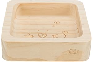 TRIXIE - Ciotola in legno da 190 ml. 11 x 11 cm. per roditori.