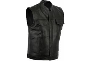 Bikers Gear Australia Lv1010 Chaleco de cuero Mujer (Pack de 1)