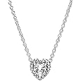 Pandora Timeless Women's Sterling Silver Elevated Heart Cubic Zirconia Pendant Necklace, 45cm