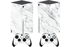 ‎PLAYVITAL PlayVital Skin Stickers für Xbox Series X, Aufkleber Vinyl-Skins Schutzfolie Design Folie Stickers Zubehör für Xbox Series X Konsole Controller-Moderne weiße Murmel