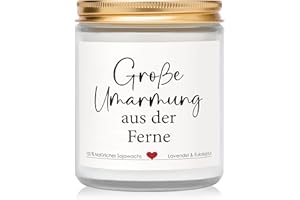 GLEEVARA Gute Besserung Geschenke, Kerze mit Spruch, Große Umarmung aus der Ferne, Beste Kollegin Geschenk, Persönliches Geschenk für Freund, Nachhaltige Geschenke, Große KerzenGute Besserung