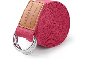 voidbiov Cintura per Yoga Assist 1.85-2.5M, Sensazione di Cotone Naturale, in Grado di Fissare la Postura, Migliorare la Flessibilità del Corpo e Aiutare Lo Stretching Muscolare