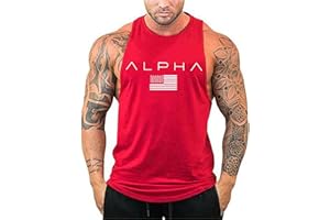 HOTCAT Debardeur Homme Musculation Débardeur sans Manche Debardeur Homme Coton Maillot de Corps Tank Top Stretch Fitness Gym Stringer