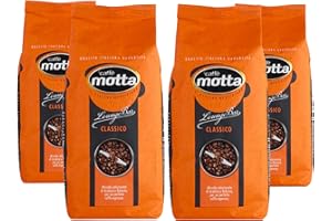CAFFE' MOTTA Caffe in Grani 4 kg, Chicchi di Caffè Qualità Lounge Bar Espresso Classico Miscela Arabica e Robusta, Made in Italy (4 Confezioni da 1 kg)
