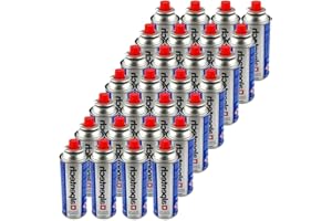 ALPENTECH - Pack de 28 Cartouches Gaz Butane 250 g - Clipsables Anti-Fuite (TUV/UN2037) - Usages : Réchaud, Camping, Chalumeau, Lanterne et Désherbage.