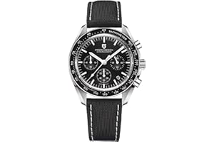 ROLLSTIMI Pagani Design 1701 Reloj para Hombre, Reloj de Cuarzo para Hombre, Calibre japonés VK63, Sumergible hasta 100M, Brazalete de Acero Inoxidable, Cristal de Zafiro, Cronógrafo.