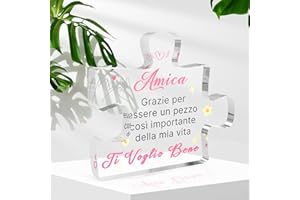 RATIFYALE Regalo Amica Natale, Regalo per Amica Puzzle Acrilico, Idee Regalo Amica Speciale, Regalo per Un'Amica, Regalo Natale Amica, Regalo Migliore Amica Regalo Amica Compleanno Regalo San Valentino