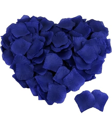 Petali Di Rosa Finti In Seta, Blu Royal, 5x5 Cm, Per Matrimoni, Feste, Decorazioni E Coriandoli - 3