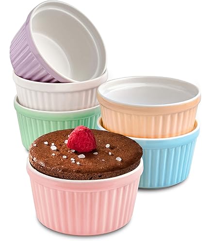 Pyrex Classic Ramekins: 6 Pirottini In Vetro Resistente Al Calore Per Forno