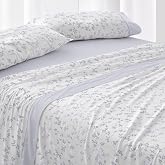 Burrito Blanco | Bedding Set Cotton/Polyester Bed 150-160 Lavender | 4 Pieces: Fitted Sheet, Top and 2 Pillowcases | 50% Cott