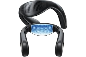 TORRAS COOLiFY Air 2025 Upgraded Neck Fan Air Conditioner, Dual-Airflow Pro Cooling, Ultra Light Portable Fan Rechargeable, Personal Cooling Fan Travel Essentials, Gifts for Dad Husband Father, Black