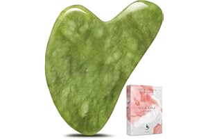 LEXI WHITE BEAUTY Gua Sha Viso Skin Care | Massaggiatore Viso Antirughe Roller Viso | Rullo Di Giada Rullo Viso Guasha Viso Pietra | Guasha Viso Glossier Skincare Set Viso Completo | Jade Roller Quarzo Rosa Ice