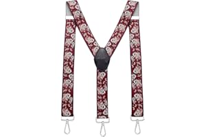 MASADA tirantes calidad fabricados a mano, con cierres de mosquetón resistentes y ajustes continuos con anchura de 3,5 cm para tallas de hasta 195 cm