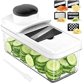 Professional Kitchen Mandolin, Vegetable Slicer, Vegetable Grater with 5 Interchangeable Sharp Blades, Potato Cutter Tomatoes