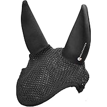 Folgtek Masque Anti-Mouches avec Oreilles pour Chevaux, Protection UV Masque Anti-Mouches