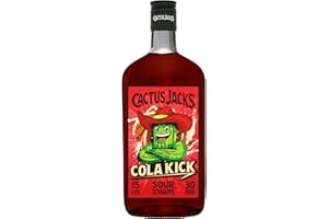 Cactus Jack's Cola Kick sour schnapps, Cola Flavoured Alcohol Liqueur made for shots, mixed alcoholic drinks and cocktails 700ml 15% ABVl