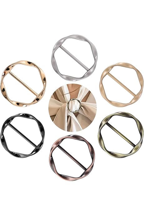 WeddHuis 9 Boucles Écharpe Strass Métal - Clips Déco Pour T-Shirt, Chapeau, Cravate
