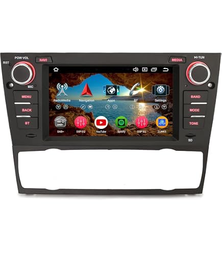 Autoradio Android 9 Pouces Pour BMW Série 3 E90 E91 E92 E93 2005-2013 - CarPlay/Android Auto, 4G+64G, GPS