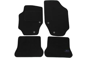 J&J AUTOMOTIVE | Velours Fußmatten Autotepiche Passend Für 307 CC 2003-2009, Genaue Passform, rutschfeste Untregrund, Verstärkt Im Pedalbereich, Vorne Und Hinten, mit Befestigungen