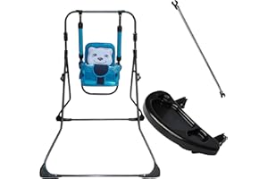 2-in-1 Children's Swing, Baby Rocker, Room Swing, Garden Swing, Indoor/Outdoor Baby Swing and High Chair in One (Tiger)