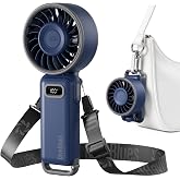 Diveblues Portable Turbo Handheld Fan, 100 Speed, Powerful 7.4m/s Airflow, 180&deg; 4-in-1 Folding Mini Fan for Hand, Neck or Tab