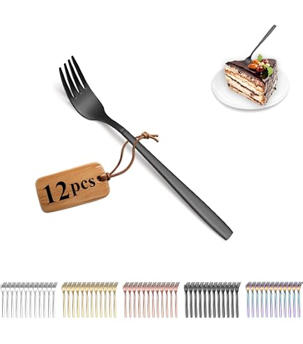 Set De 12 Fourchettes à Dessert Gräwe - Acier Inoxydable - Design Minimaliste - Lave-vaissable