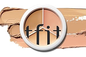 TFIT Cover Up Pro Concealer Palette - Crème correctrice de couleur 3 en 1 à couverture complète (hydratante, 02 chaude, 0,52 oz) pour les cernes et les taches - Correcteur haute couvrance