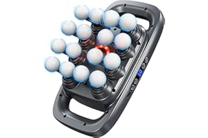 Olubfdh Pistola Massaggio Muscolare a 16 Teste - Massaggiatore Muscolare Professionale con 30 Livelli,Luce Rossa,Display LED,Batteria 2000mAh - Massaggiatore Gambe,Schiena e Collo