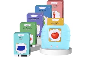 Yisakilu Sprechende Lernkarten Deutsch Englisch Wörter Lernen für Kinder Sprechende Flash Karten Sprachentwicklung Spiele Sprechen Lernen Spielzeug Logopädie Spiele Sprachförderung