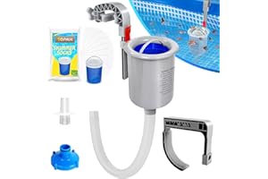 ROMIVO Skimmer pour Piscine Hors Sol avec 10 Chaussettes de Skimmer, Panier Flottant pour Piscine Hors Sol, pour Les Piscines Gonflables Intex, élimine Efficacement Les Feuilles et Les Débris
