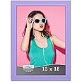 Icona Bay 13x18 Purple Picture Frame, Coloured Solid Wood Scandinavian Style Frame for Photo, Pizzazz Collection