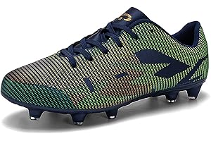 Hsnava Football Boots Boys FG/TF Soccer Cleats Shoes for Trainers Kids 1UK Child-6.5UK