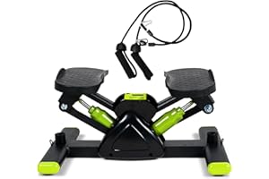 Leikefitness Steppers for Exercise Mini Stair Stepper, Cardio Workout Equipment, Twist Stair Stepper with Resistance Bands Up-Down Motion for Full Body Workout Exercise Equipment for Home