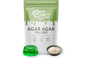 ‎EASY YUMMY Easy Yummy Agar Agar Pulver (250g), Veganes Gelatinepulver, 100% Halal Veganes Gelatinepulver