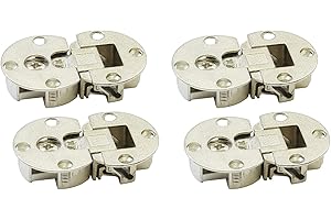 LIKERAINY 90 Degré Charnière 3D pour Abattant et Couvercle Charnières de Porte Pliante Charnière à Onglet pour Portes de Placard Meuble Cuisine Invisible Lot de 4