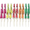 amscan 40117 Cocktail Umbrella Picks-20 Pcs Cocktail Umbrella Picks Assortments Pack of 20