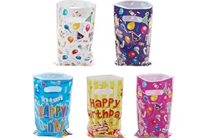 FENGYING 50Pezzi Bustine Regalo,Sacchettini Compleanno Bambini,Sacchetti Regalo Compleanno,Sacchetti Compleanno Bambini,Sacchetti Compleanno-19x13cm