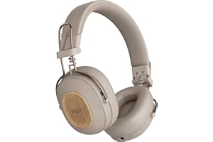 House of Marley Positive Vibration Riddim Cuffie On-Ear Wireless - Cuffie Bluetooth Pieghevoli, 50 Ore di Autonomia, con Microfono, Ricarica rapida USB-C, Materiali Sostenibili, Crema